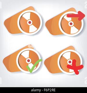 Compact Disc-Web-Symbol Stock Vektor