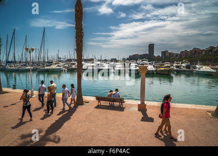 DCIM100GOPRO Hafen zu Fuß Weg, Alicane, Spanien Stockfoto