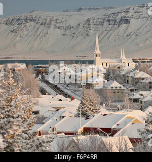 Nachwirkungen der Schneesturm, Reykjavik, Island Stockfoto