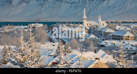 Nachwirkungen der Schneesturm, Reykjavik, Island Stockfoto