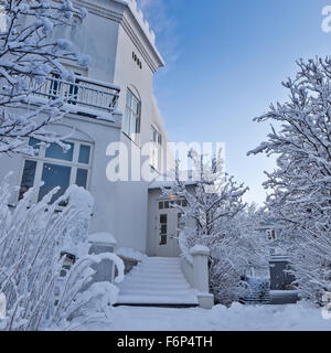 Nachwirkungen der Schneesturm, Reykjavik, Island Stockfoto