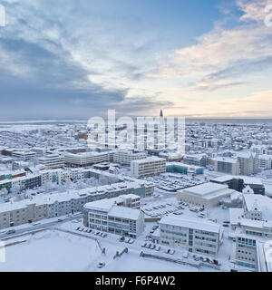 Nachwirkungen der Schneesturm, Reykjavik, Island Stockfoto