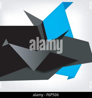 Abstrakte Papier polygonalen Origami Sprechblasen Stock Vektor