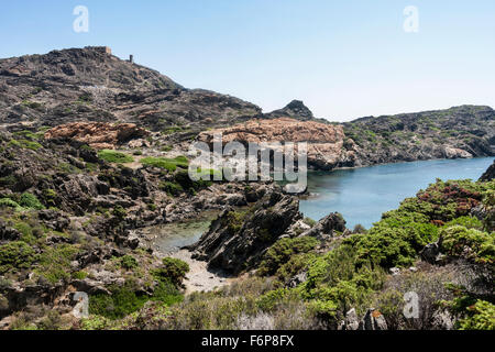 Cala Pedrosa; Cap de Creus Naturpark (Kap Creus). Stockfoto