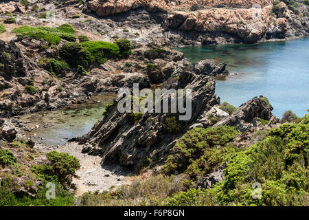 Cala Pedrosa; Cap de Creus Naturpark (Kap Creus). Stockfoto