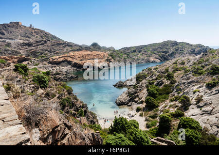 Cala Pedrosa; Cap de Creus Naturpark (Kap Creus). Stockfoto