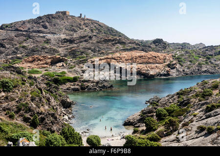 Cala Pedrosa; Cap de Creus Naturpark (Kap Creus). Stockfoto