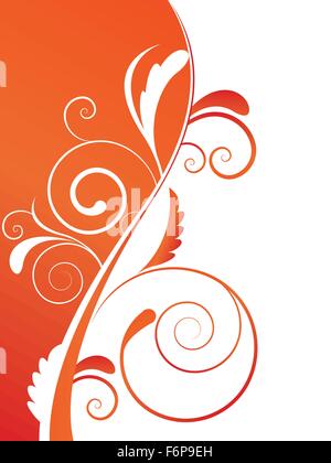 Zusammenfassung Hintergrund mit Welle und floralen Elementen Stock Vektor