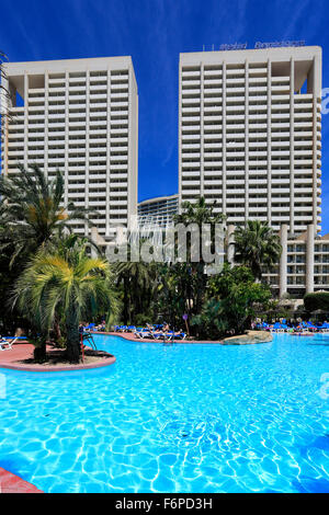 Das Melia Hotel in Benidorm Resort, Costa Blanca, Provinz Valencia, Spanien, Europa. Stockfoto