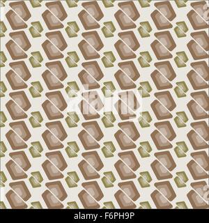 Abstrakte halbes Sechseck braun und grün Muster Hintergrund Stock Vektor