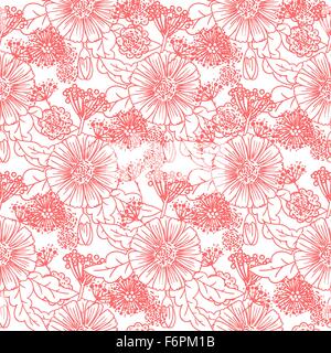 Trendige nahtlose Blumenmuster Stock Vektor