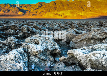 Des Teufels Golfplatz in Death Valley Nationalpark Stockfoto