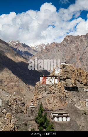 10. Jahrhundert buddhistische Kloster am Dhankar in der Himalaya-Region von Himachal Pradesh, Indien Stockfoto