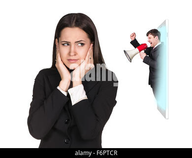 Business-Frau sprechen auf dem Handy! Stockfoto
