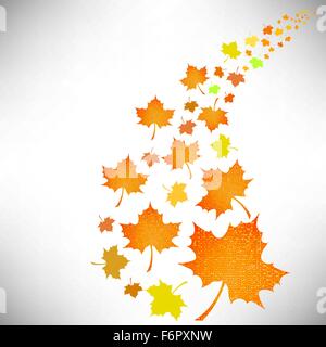 Fallende Blätter im Herbst Stock Vektor