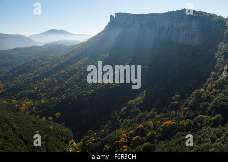 Salz Sallent Wasserfall. Rupit. Osona Region. Barcelona. Cataluña. Spanien. Europa Stockfoto