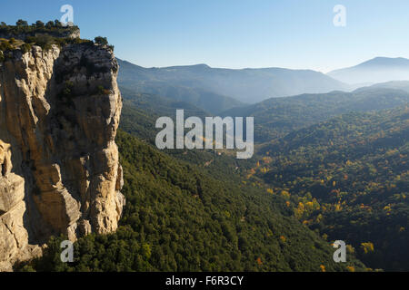 Salz Sallent Wasserfall. Rupit. Osona Region. Barcelona. Cataluña. Spanien. Europa Stockfoto