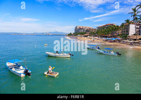 Strand von El Centro, in der Bucht von Banderas, Puerto Vallarta, Mexiko Stockfoto