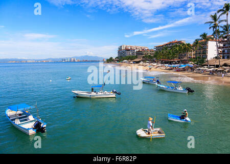 Strand von El Centro, in der Bucht von Banderas, Puerto Vallarta, Mexiko Stockfoto