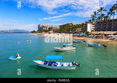 Strand von El Centro, in der Bucht von Banderas, Puerto Vallarta, Mexiko Stockfoto