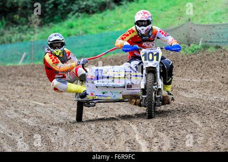 FIM Sidecar World Championship 2015, Motocross Rudersberg, Rudersberg, Baden Württemberg, Deutschland Stockfoto