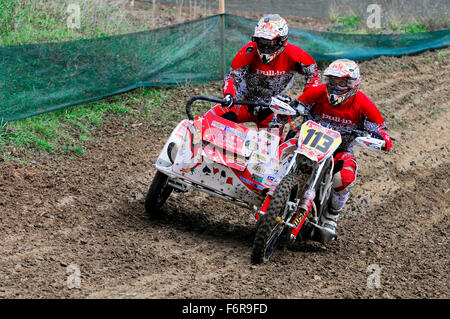 FIM Sidecar World Championship 2015, Motocross Rudersberg, Rudersberg, Baden Württemberg, Deutschland Stockfoto