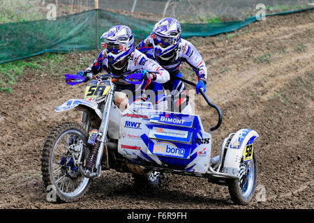 FIM Sidecar World Championship 2015, Motocross Rudersberg, Rudersberg, Baden Württemberg, Deutschland Stockfoto