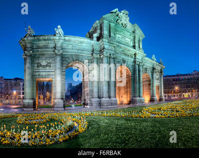 Puerta de Alcalá, Madrid, Spanien Stockfoto