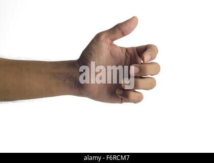 Menschliche Hand halten virtuelle Handy Stockfoto