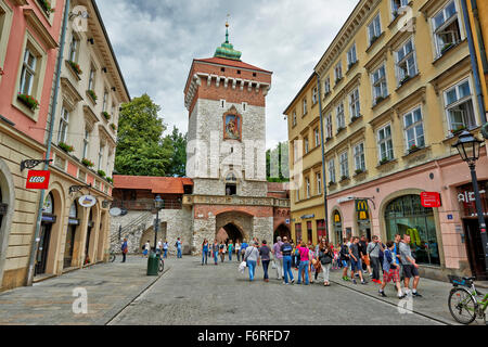 St. Florians Tor oder Florian Tor von Krakau, Polen Stockfoto