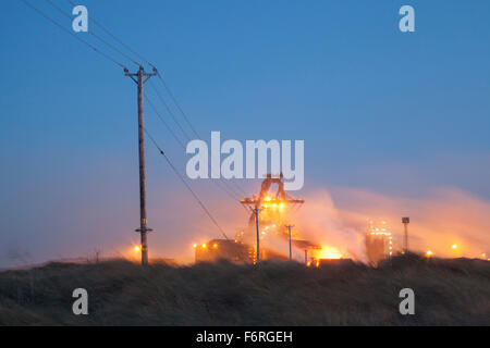 Der Hochofen in Redcar Stahlwerken, noch Anfang 2015 in Betrieb. Stockfoto