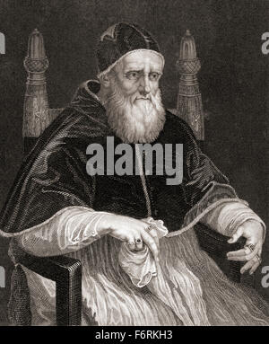 Papst Julius II., genannt 1443 – 1513, "Die gefürchteten Papst" und "The Warrior Papst", Giuliano della Rovere geboren. Stockfoto