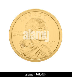 US Sacagawea - Dollar-Münze Stockfoto