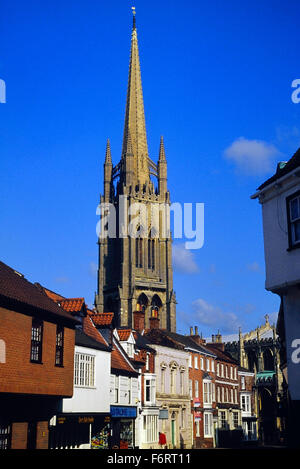 Kirche St. James Upgate aus gesehen. Louth. Lincolnshire. England. UK. Europa Stockfoto