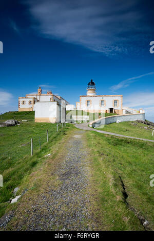 Landschaftlich Point Leuchtturm an der Westspitze der Insel Skye in Schottland, Großbritannien Stockfoto