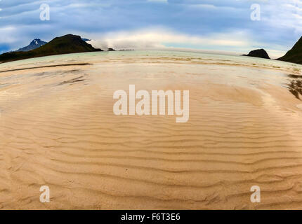 Utakleiv Beach, Lofoten, Norwegen Stockfoto