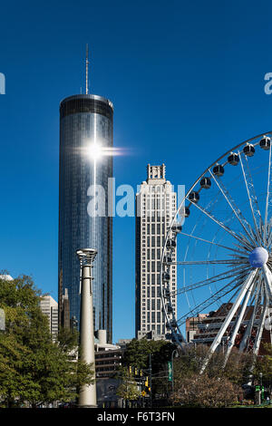 Westin Hotel und Stadt Skyline, Atlanta, Georgia, USA Stockfoto