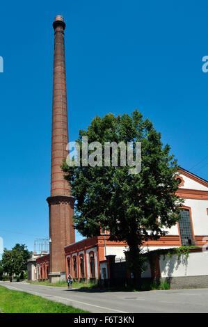 Italien, Lombardei, Crespi d ' Adda, World Heritage Site, Arbeiter Dorf, Fabrik-Ansicht Stockfoto