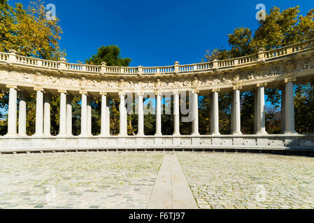 Denkmal für Alfonso XII, Buen Retiro Park in Madrid. Spanien. Europa Stockfoto