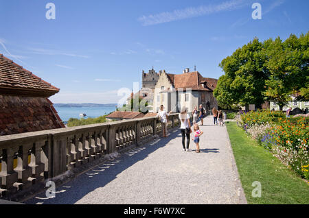 Neue Gärten der Burg Meersburg Stockfoto