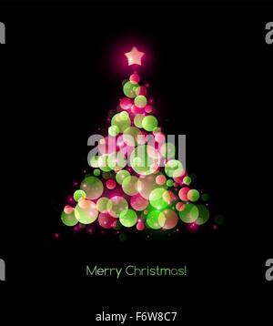 Weihnachtsbaum. Vektor-Gruß Stock Vektor