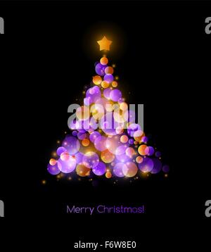 Weihnachtsbaum. Vektor-Gruß Stock Vektor