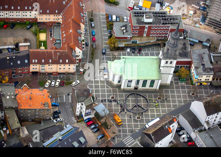 Tonnen von Kunstwerken - In Hammer Kunstquartier Quartier Luther 90 recycling-Behälter für Kunst Werke, Hamm, Ruhrgebiet geliefert werden, Stockfoto