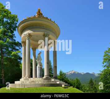 Venus-Tempel, Linderhof Schloss von König Ludwig II von Bayern, Schloss Linderhof, Rokoko, Ammergauer Palette, Bayerische Alpen, obere Bava Stockfoto