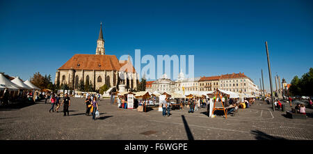 Piata Unirii, Cluj-Napoca, Siebenbürgen, Rumänien Stockfoto