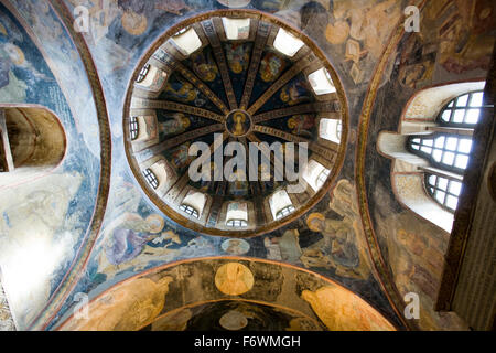 Unter den weniger besuchten kulturellen Sehenswürdigkeiten Istanbuls ist der hervorragende 6. Jahrhundert Chora-Kirche, jetzt ein Museum. Stockfoto