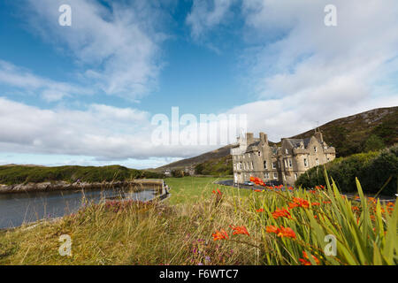 Amhuinnsuidhe Castle, Insel Harris. Äußeren Hebriden, Schottland Stockfoto