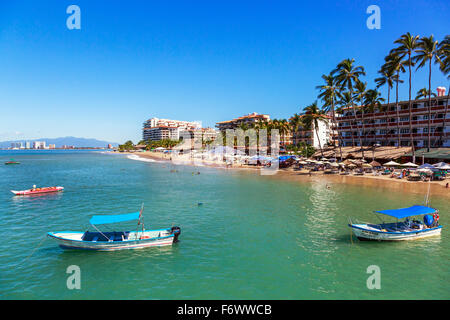 Strand von El Centro, in der Bucht von Banderas, Puerto Vallarta, Mexiko Stockfoto