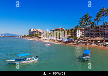 Strand von El Centro, in der Bucht von Banderas, Puerto Vallarta, Mexiko Stockfoto