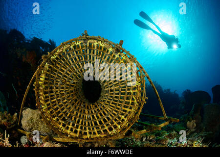 Fisch-Trap, Fischfalle typisch für Alor, Alor Archipel, Indischer Ozean, Indonesien, Sawu Meer, Pantarstrait Stockfoto